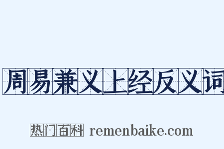 周易兼义上经反义词是什么意思的图片